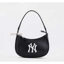 Tas MLB NY OUTLIENE SILVER BLACK HOBO BAG 100% ORIGINAL - HYPESNEAKER.ID