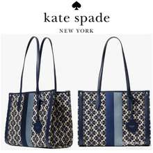Kate spade new york Manhattan Spade Flower Jacquard Striped Canvas