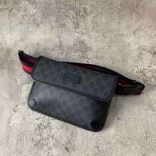 Gg Supreme Slim Belt Bag In Black