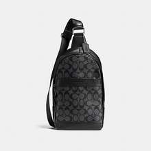 coach sling bag for men black