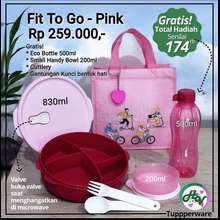 fit to go microwaveable pink with gift bekal