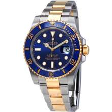 rolex submariner date blue gold