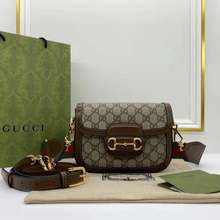 Brown Brown Gucci Horsebit 1955 Series Mini