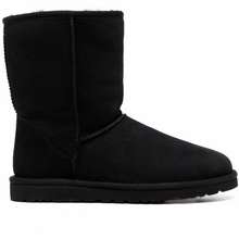 black leather womens ugg boots