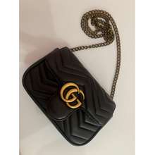 Gucci Marmont Black Hitam Mini Bekas Seken