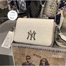 Tas MLB NY FUR WHITE BLACK HOBO BAG 100% AUTHENTIC - HYPESNEAKER.ID