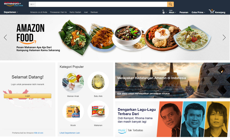 Gambar Eksklusif Website Amazon Indonesia