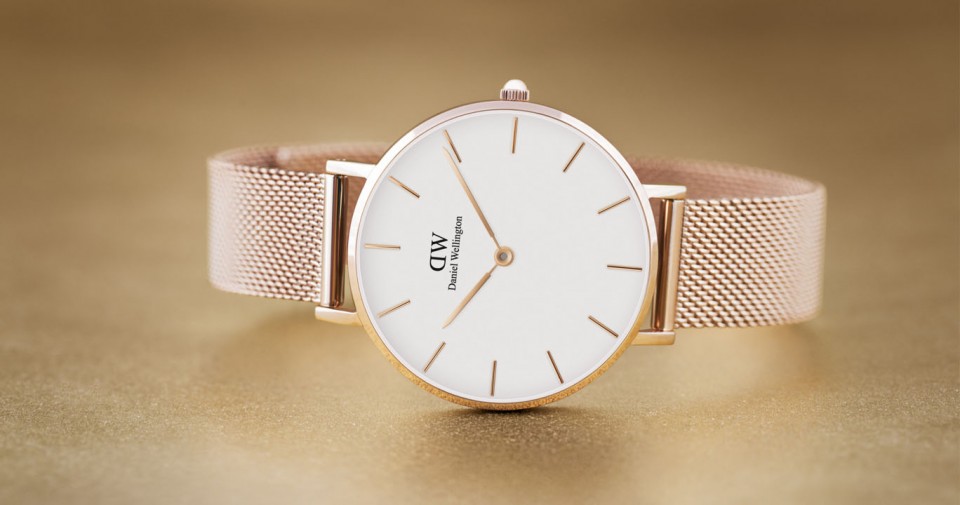 Jam dw sale petite rose gold